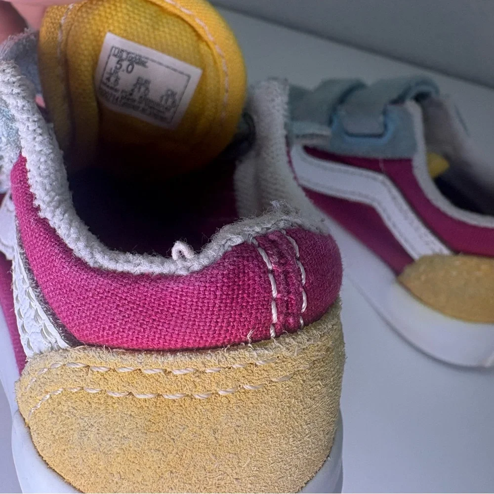 Vans Sneakers Kids Toddler 5 New Old Skool Retro Rainbow Active Casual Shoes - Picture 6 of 7